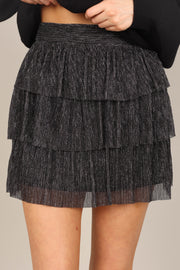 Petal and Pup USA BOTTOMS Rachael Tiered Mini Skirt - Black