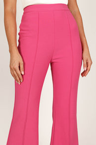 Petal and Pup USA BOTTOMS Rutherford Flared Ponte Pant - Fuchsia