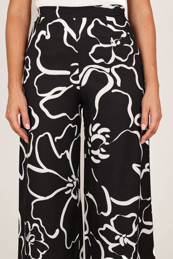 Petal and Pup USA BOTTOMS York Pant - White / Black Floral