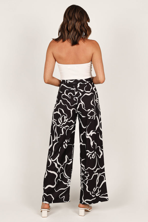 Petal and Pup USA BOTTOMS York Pant - White / Black Floral