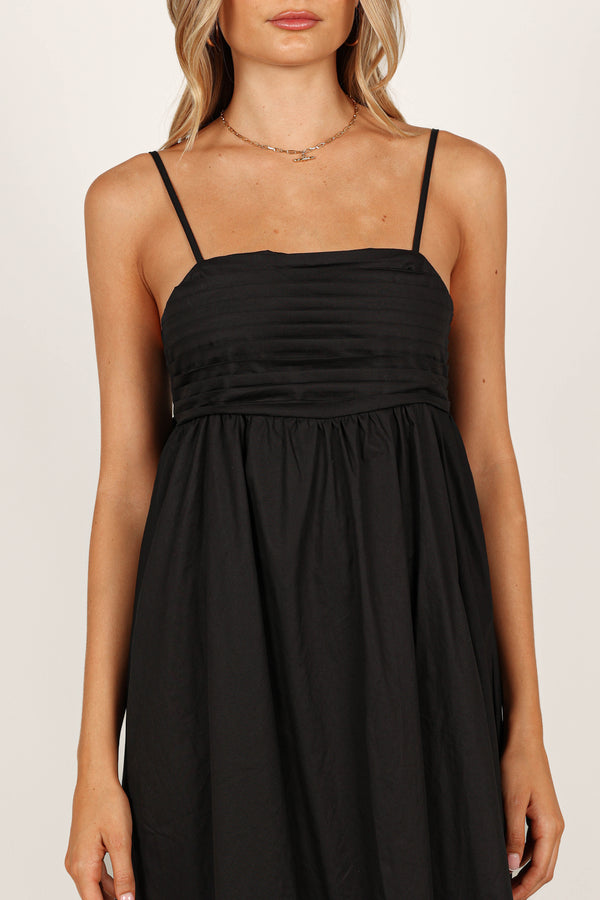 Petal and Pup USA DRESSES Alice Bow Back Midi Dress - Black