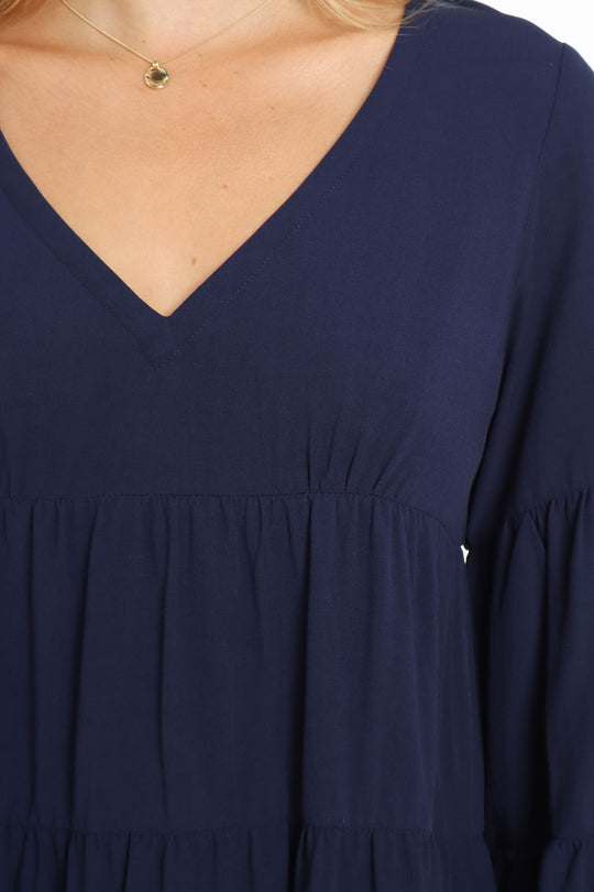 Alua Dress - Navy - Petal & Pup USA