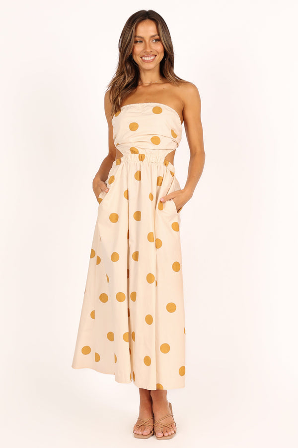 Petal and Pup USA DRESSES Angelique Dress - Beige Spot