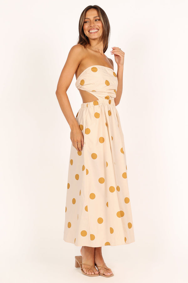 Petal and Pup USA DRESSES Angelique Dress - Beige Spot