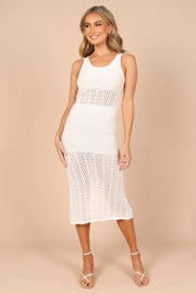 Petal and Pup USA DRESSES Ateia Knit Maxi Dress - White