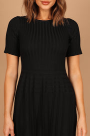 Petal and Pup USA DRESSES Audrina Knit Midi Dress - Black
