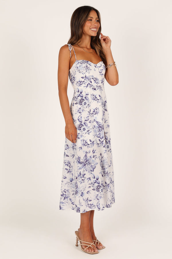 Petal and Pup USA DRESSES Azelia Dress - Blue Floral