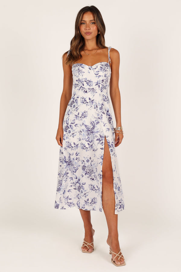 Petal and Pup USA DRESSES Azelia Dress - Blue Floral