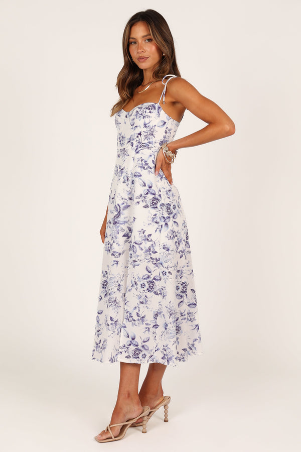 Petal and Pup USA DRESSES Azelia Dress - Blue Floral