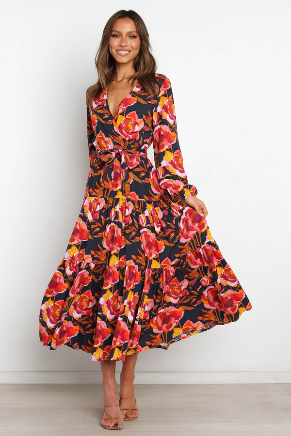 Petal and Pup USA DRESSES Balsa Dress - Navy Floral