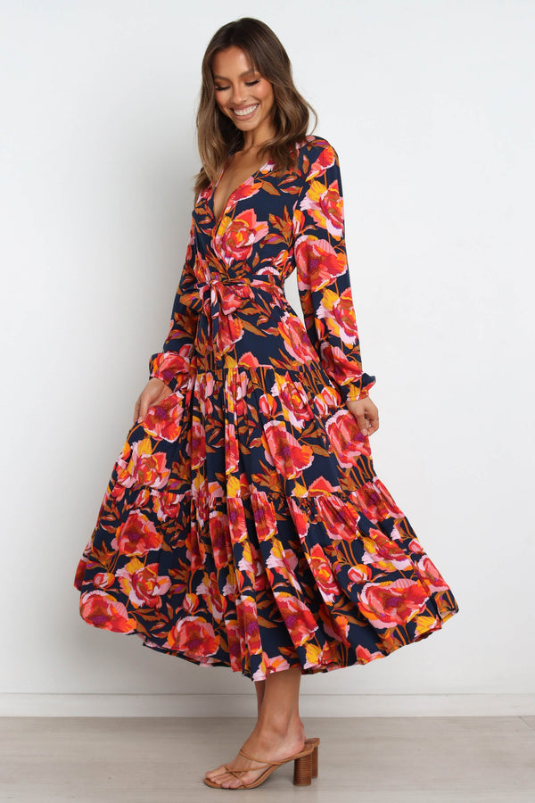 Petal and Pup USA DRESSES Balsa Dress - Navy Floral