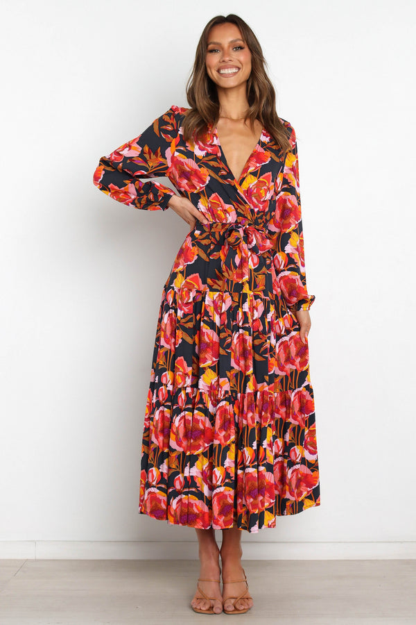 Petal and Pup USA DRESSES Balsa Dress - Navy Floral