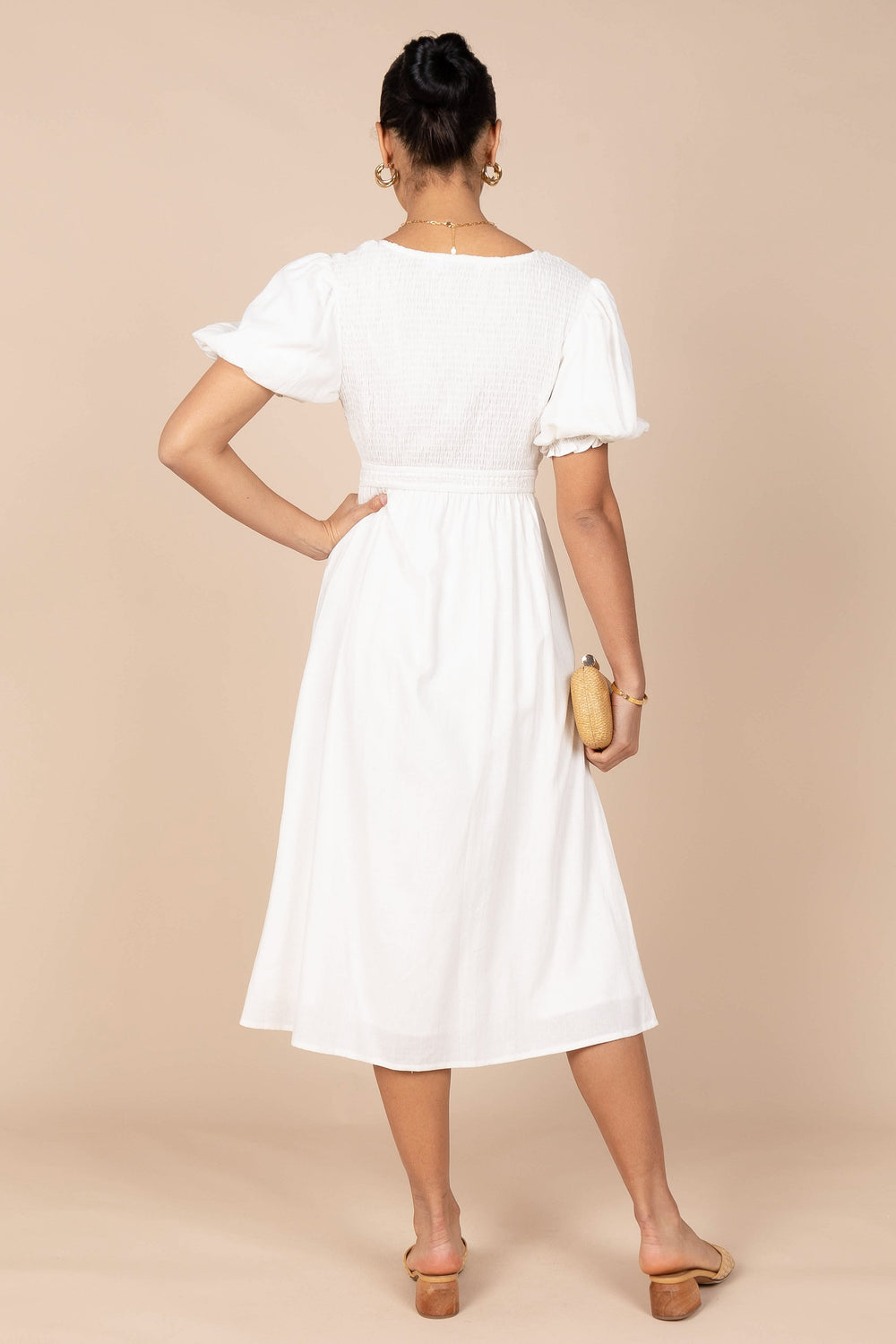 Petal and Pup USA DRESSES Belle Button Up Dress - White