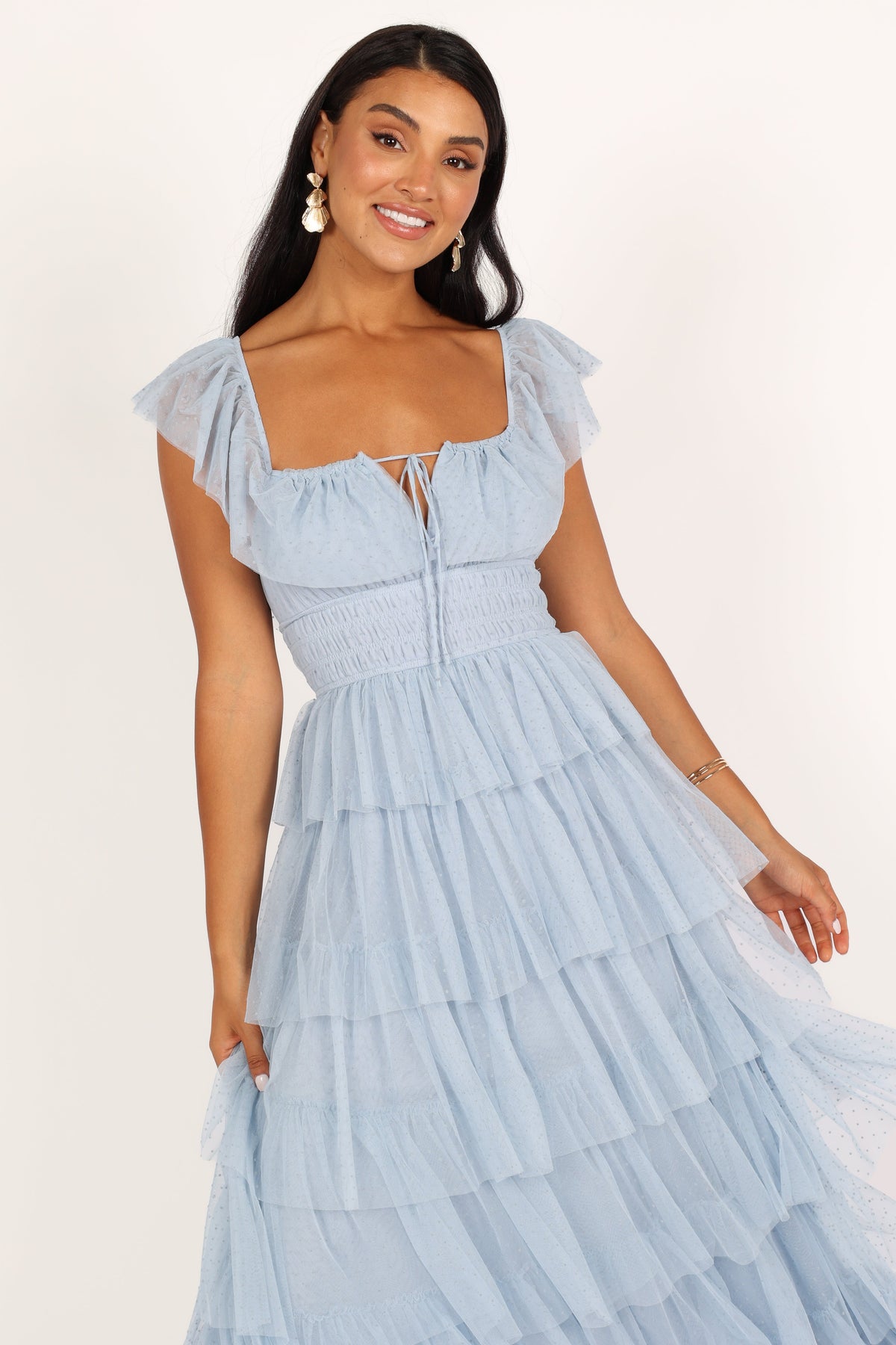blue petal dress Petal Princess Blue Floral Dress main image 1