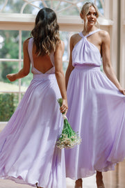 Blossom Halterneck Maxi Dress - Lavender - Petal & Pup USA