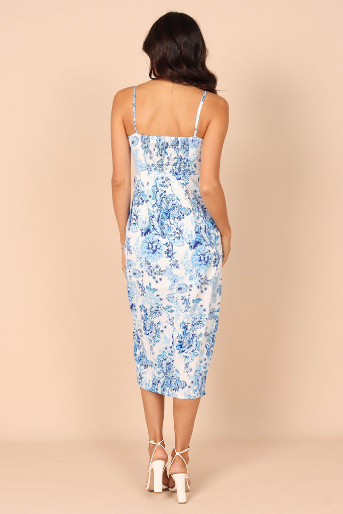 Corset Detail Bodycon Dress _ 141394 _ Blue from REFINERY – Refinery