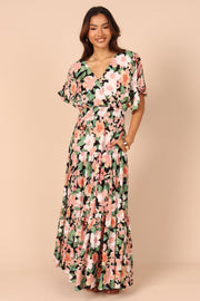 Petal and Pup USA DRESSES Cautilina Maxi Dress - Peach Floral