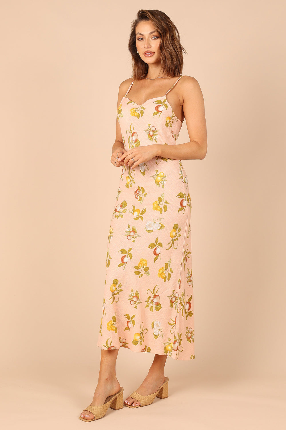 Petal and Pup USA DRESSES Cecily Slip Dress - Pink Floral