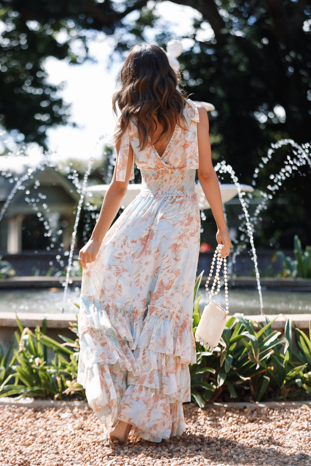 Buy LA AIMEE Floral Viscose Square Neck Women's Maxi Dress | Shoppers Stop