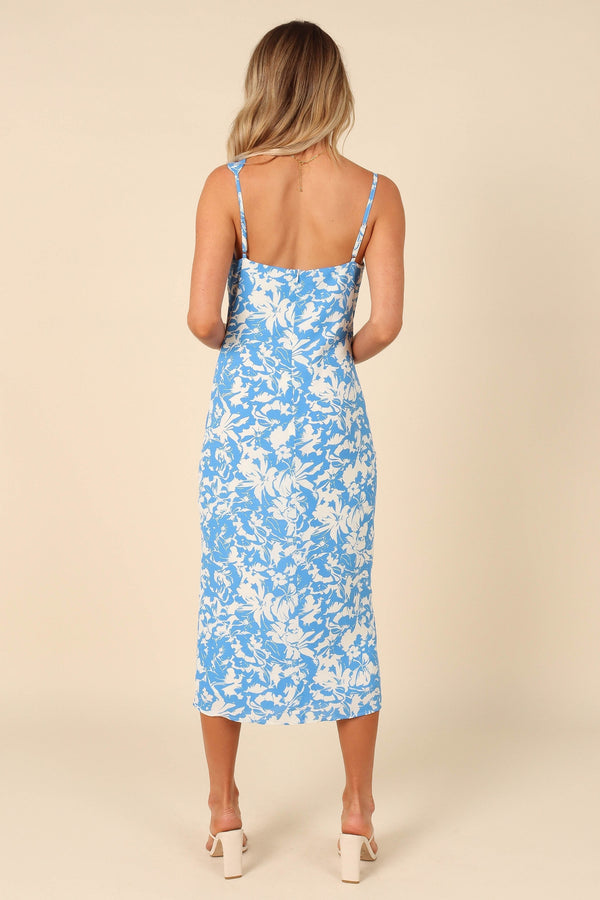 Petal and Pup USA DRESSES @Elias Midi Dress - Blue Floral