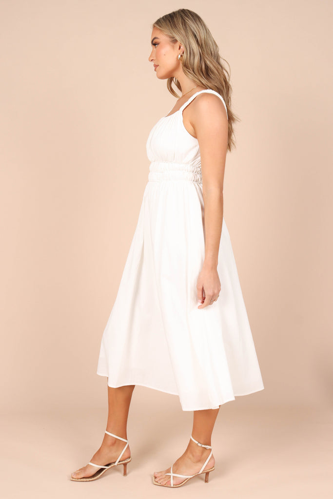 White midi outlet skater dress