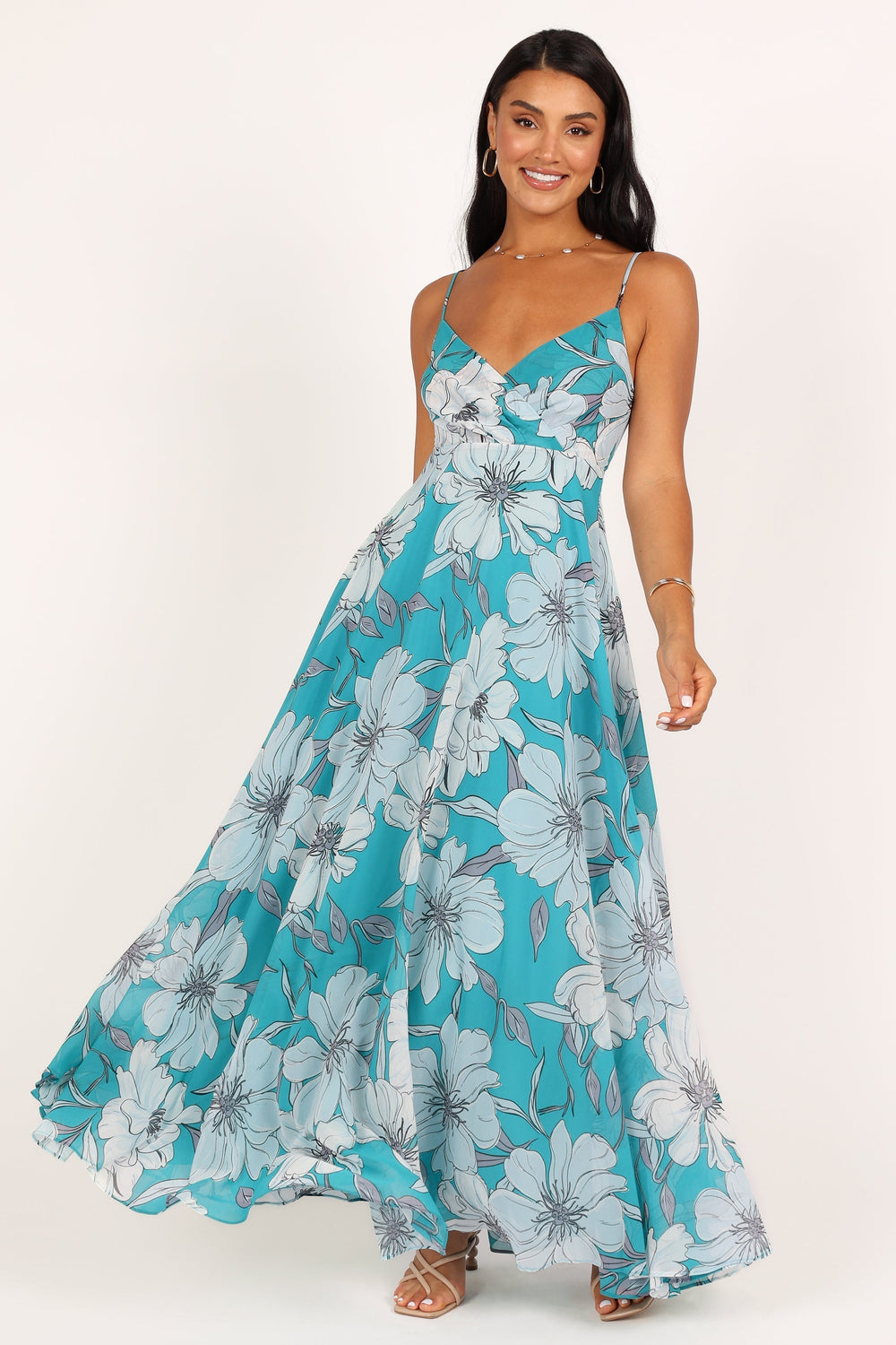 Flourish Maxi Dress - Blue Floral - Petal & Pup USA