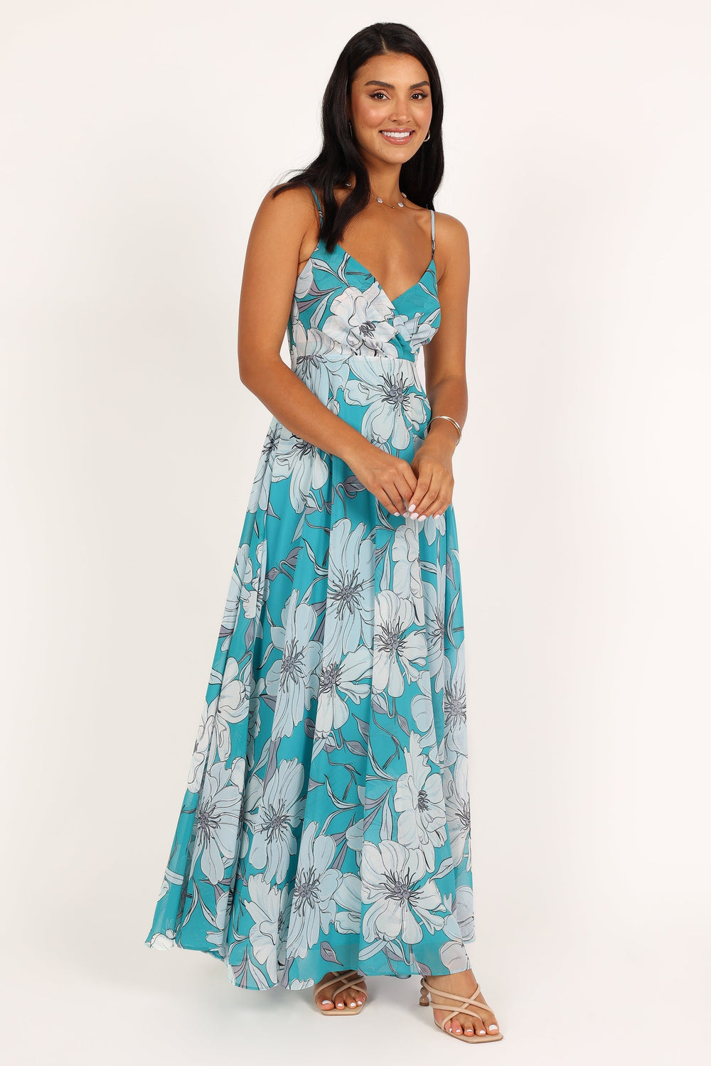 Flourish Maxi Dress - Blue Floral - Petal & Pup USA