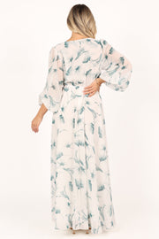 Petal and Pup USA DRESSES Gillian Maxi Dress - White Floral