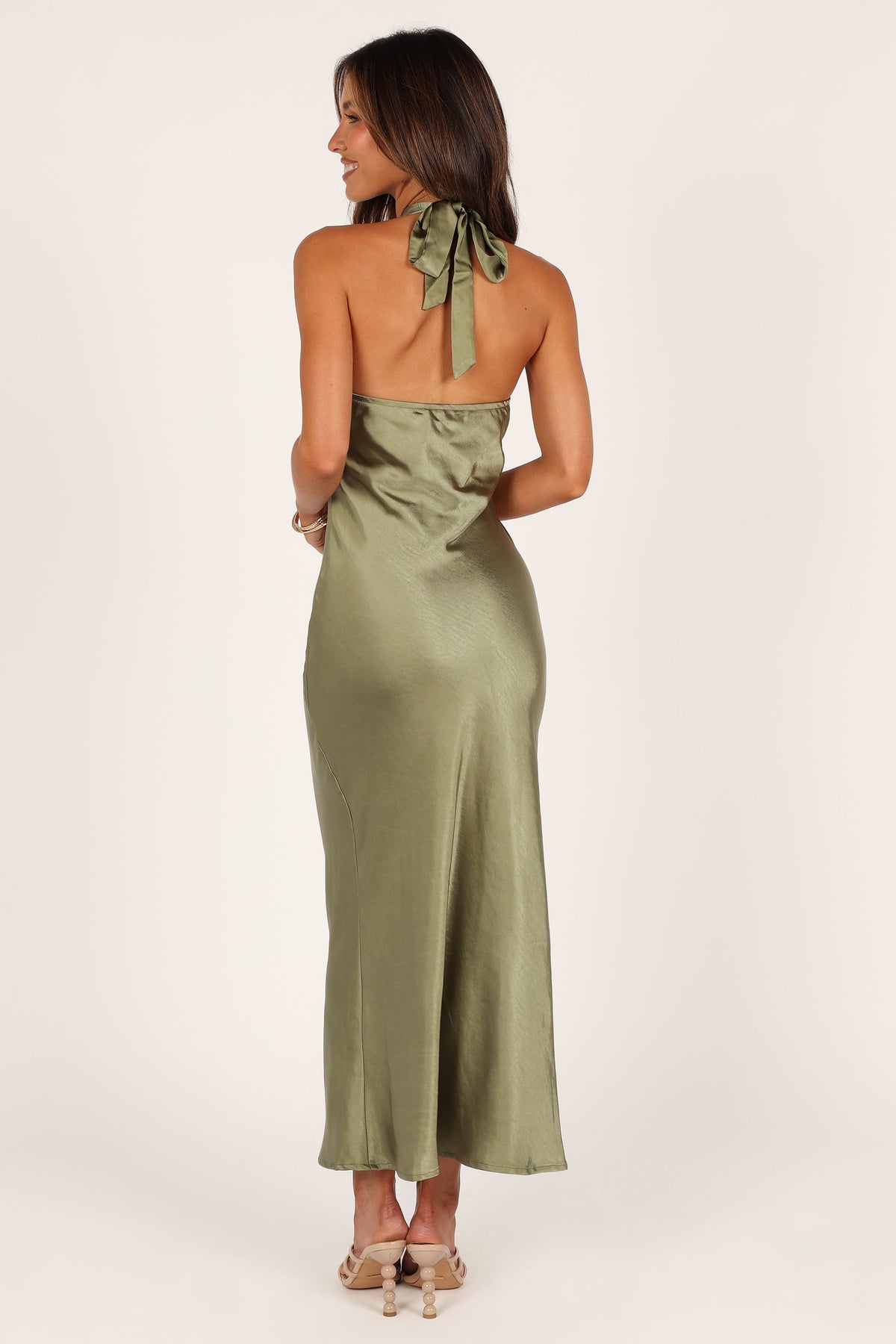 grasie stretch satin halter dress Petal & Pup Grasie Dress