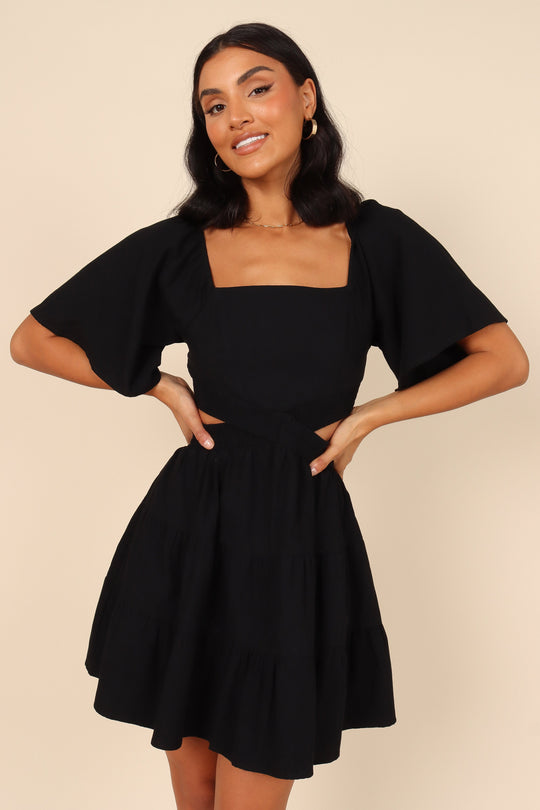 Jordyn Cut Out Mini Dress - Black - Petal & Pup USA