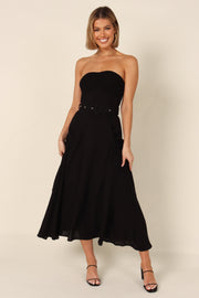 Petal and Pup USA DRESSES Kate Belted Dress - Black