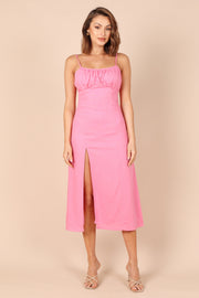 Petal and Pup USA DRESSES Krystal Midi Dress - Hot Pink