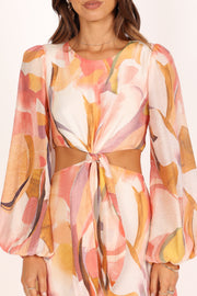 Petal and Pup USA DRESSES Laquin Long Sleeve Maxi Dress - Pink