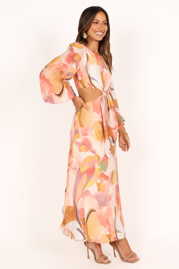 Petal and Pup USA DRESSES Laquin Long Sleeve Maxi Dress - Pink