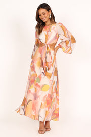 Petal and Pup USA DRESSES Laquin Long Sleeve Maxi Dress - Pink