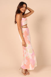 Petal and Pup USA DRESSES Leeza Cutout Maxi Dress - Peach