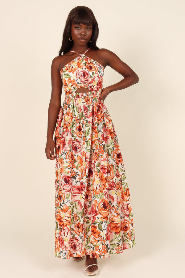 Petal and Pup USA DRESSES Madeira Dress - Orange Floral