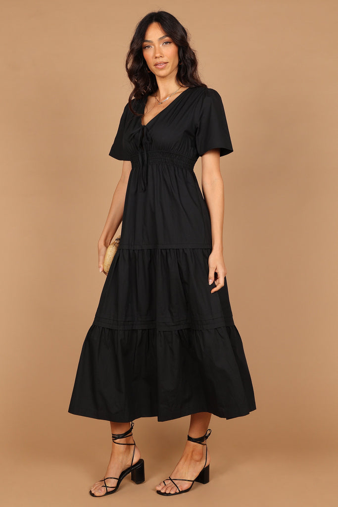 Madelyn Tiered Maxi Dress Black Petal & Pup USA