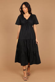 Petal and Pup USA DRESSES Madelyn Tiered Maxi Dress - Black