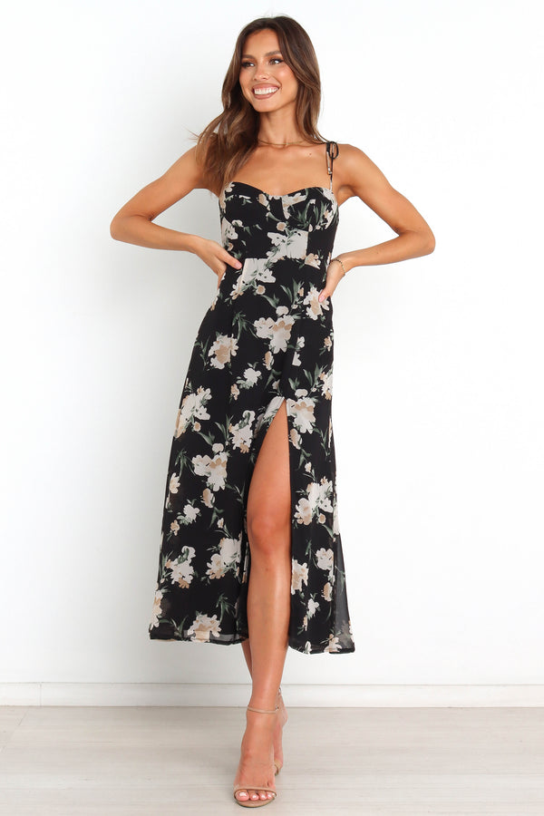 alejandra cowl neck midi dress Alejandra Alonso Rojas Printed Cowl Neck Midi Dress - Pink