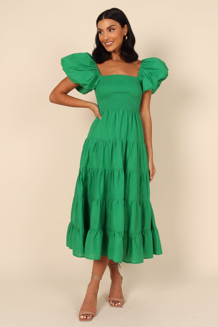 Morgan Tiered Dress - Green - Petal & Pup USA