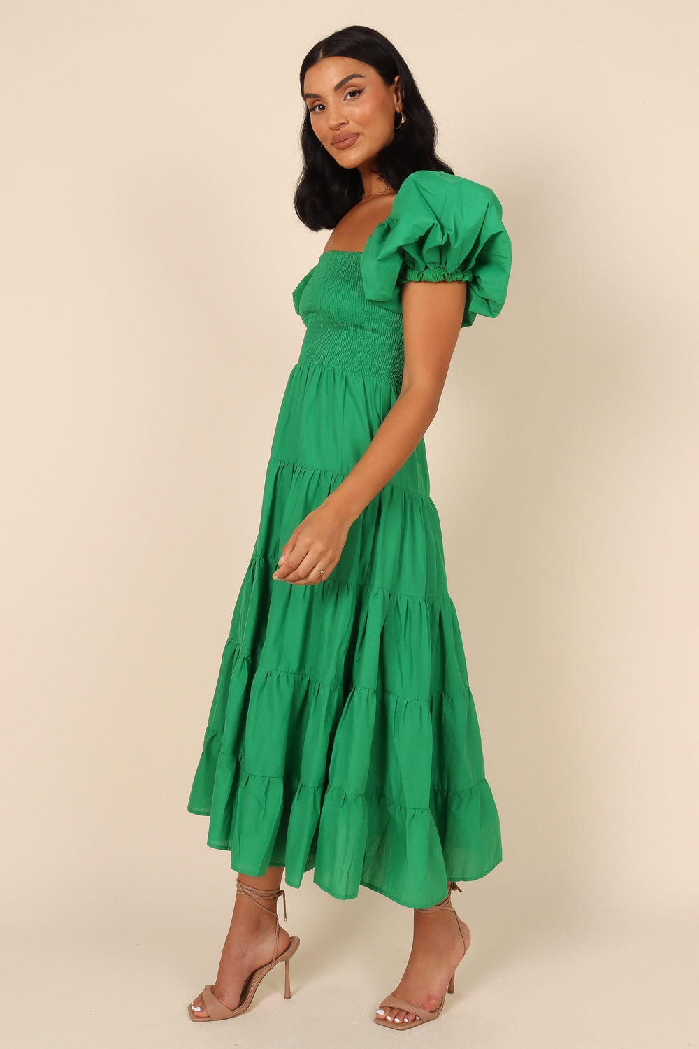 Petal and Pup USA DRESSES Morgan Tiered Dress - Green