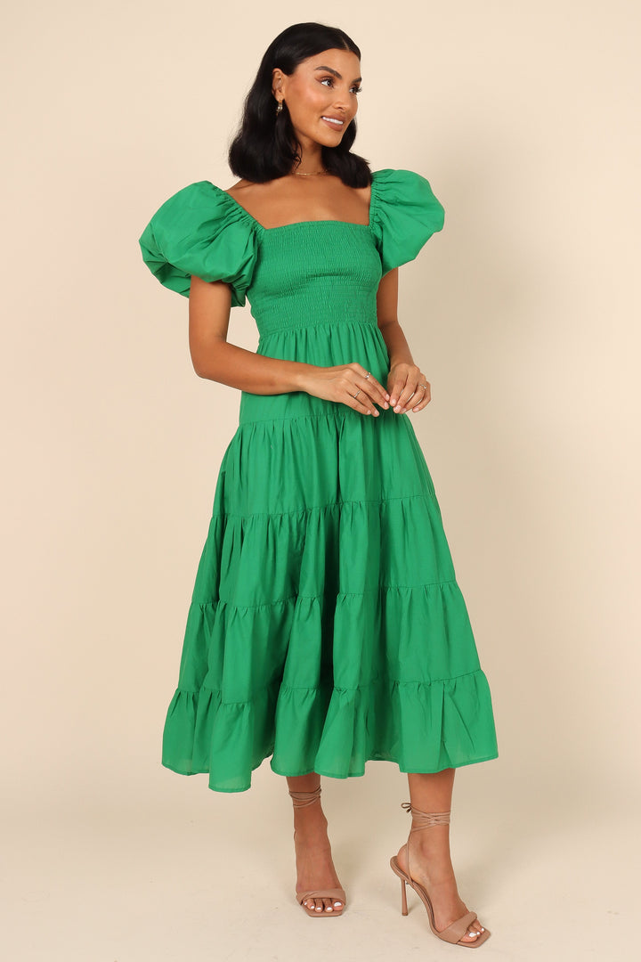Morgan Tiered Dress - Green - Petal & Pup USA