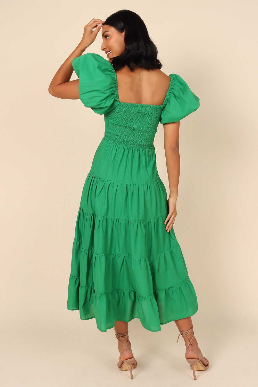 Petal and Pup USA DRESSES Morgan Tiered Dress - Green