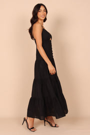 Petal and Pup USA DRESSES Myrna Cutout Maxi Dress - Black
