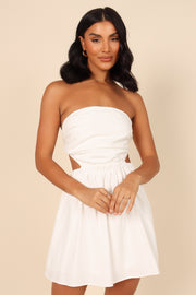 Petal and Pup USA DRESSES Nandita Mini Cutout Dress - White