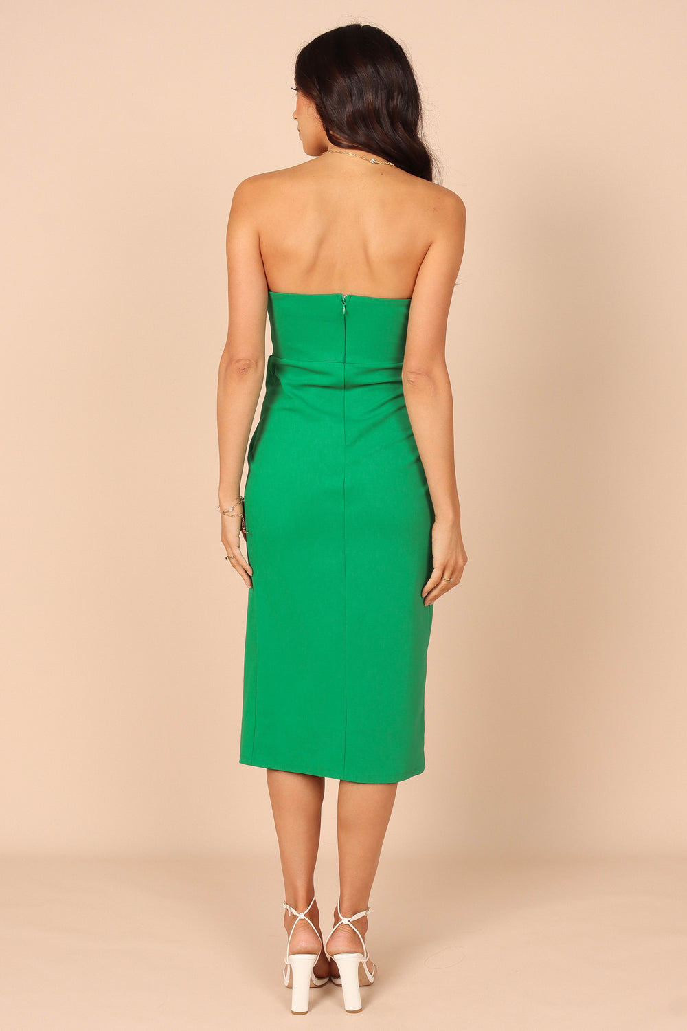 Petal and Pup USA DRESSES Nerene Strapless Midi Dress - Green