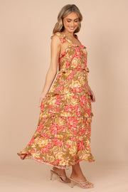 Petal and Pup USA DRESSES Pissaro Bow Sleeve Maxi Dress - Floral