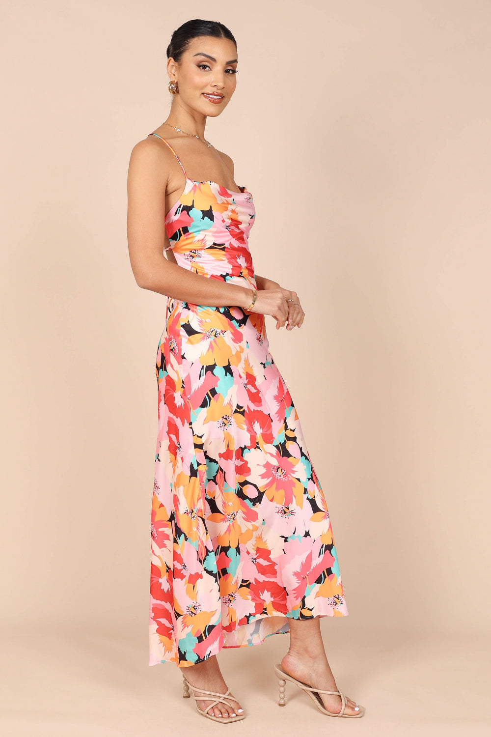 Posse Midi Slip Dress - Pink Floral - Petal & Pup USA