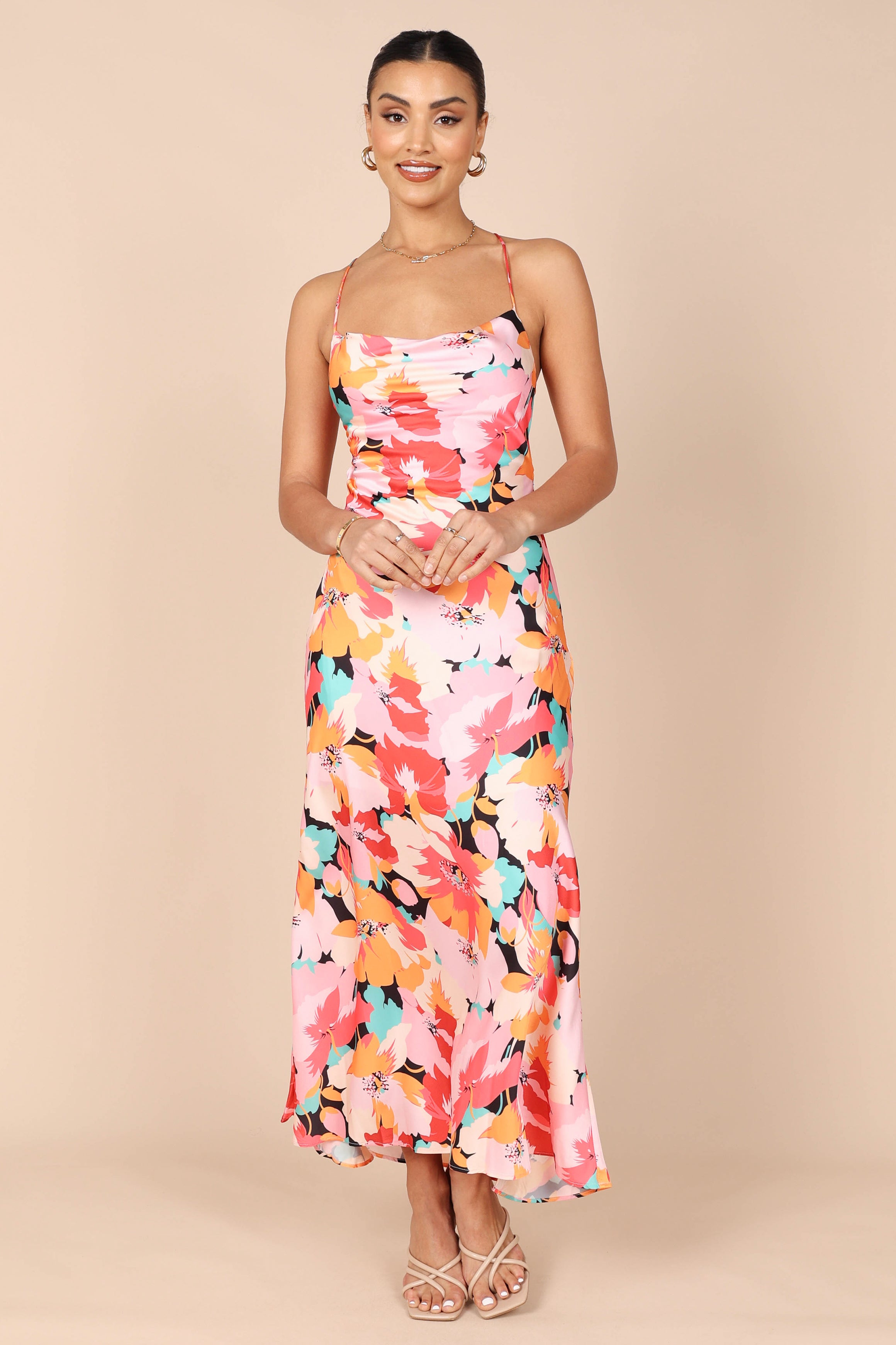 Petal and Pup USA DRESSES Posse Midi Slip Dress - Pink Floral